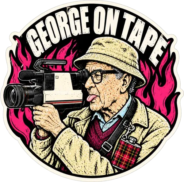 George on tape sticker design